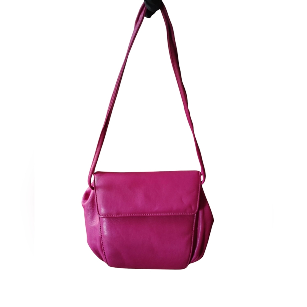 Vintage Clemente Pink Leather Shoulder Bag